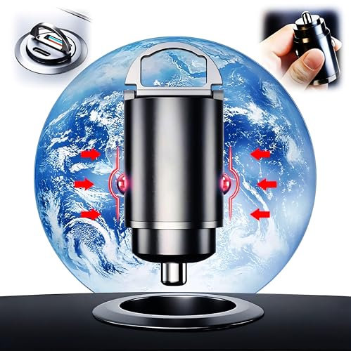 Upgraded Mini 100W Dual USB-C & USB-A Car Charger, Fast Charging PD 3.0 QC 4.0, Compact Metal Flush Fit 12V Cigarette Lighter Adapter for iPhone, Samsung, Android, Universal Car Charger