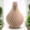 Filsi Home | 3D Druck Vase Nuvia | hergestellt aus PLA (Bio-Kunststoff) | umweltfreundlich | Tiefe Rillen | einzigartige Optik | Made in Germany (Beige, 25cm Höhe 17cm Durchmesser)