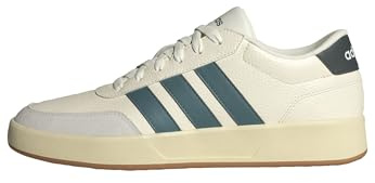 adidas Men's BREAKNET 3.0 Shoes, Off White/Preloved Teal/Legend Ivy, 6.5 UK