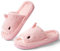 OFFCUP Pantofole Invernali Squalo, Pantofole Donna Slippers Warmer Pantofole, Comode Ciabatte Casa Pelose Scarpe, Moda Peluche Ciabatte Donna Scarpe di Cotone Antiscivolo Morbida Aperta carino (Rosa)