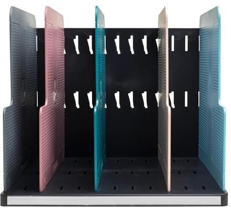 Exacompta - Réf. 390606D - Trieur vertical MODULOTOP avec 5 intercalaires Skandi - Pour tri du courrier ou documents A4+ - Dimensions : Profondeur 30 x largeur 28,8 x hauteur 25,5 cm - Assortis