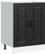 vidaXL Mueble bajo de Cocina Porto Madera contrachapada Negro, Mueble bajo de Fregadero, Mueble bajo de Cocina con Puerta, Mueble bajo de Fregadero
