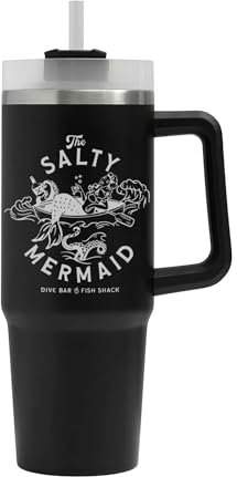 Salty Mermaid Big Tumbler, Salty Mermaid Mug, Insulated Flask, Large Mug
