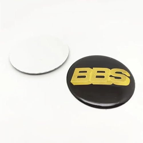 WUDILIYI 4 Stück Auto Radnabenkappen Aufkleber, Felgenaufkleber für BBS 60MM, Nabendeckel Radnabenabdeckung-Logo Sticker, Zentralabdeckung,C