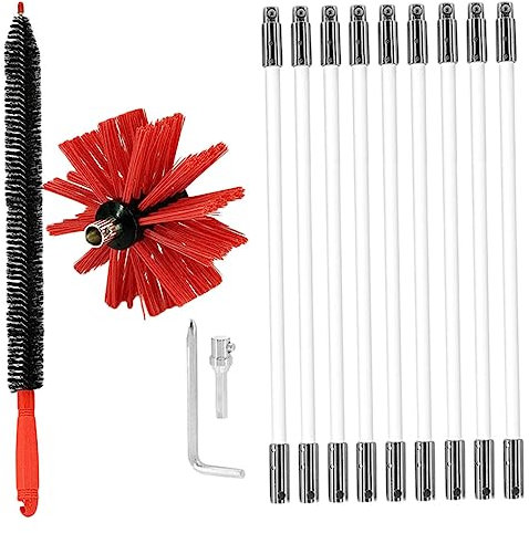 KOCKSHION 1 Satz Elektrische Bohrmaschine Kaminbürste Bohrer Mülleimer Fusselrolle Kanallufttrockner Gebläse Kehrschaufel Abflussreiniger Polsterabflussreiniger