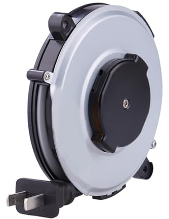 KONGMM Kabeltrommel, Tragbare Verlänrungskabeltrommel mit automatischer Einzugsfunktion, for Outdoor-Aktivitäten und zuverlässi Stromversorgung von räten