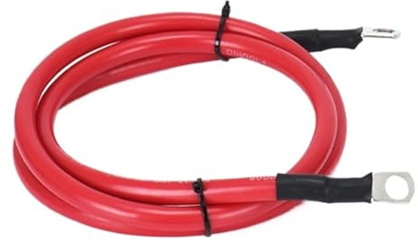 HQDRCY Câble UPS for Batterie de Camping-Car 12 V, 24 V, 48 V, 72 V, bornes M8, Connexion en Fil de cuivre, 8/6/4 AWG, onduleur for Batterie de Voiture(4AWG-25mm2,80CM)