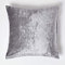 Homescapes Pannesamt-Kissenbezug in Silber, glamouröse Samt-Kissenhülle 60 x 60 cm, quadratischer Dekokissenbezug für Zierkissen mit verdecktem Reißverschluss