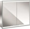 emco Lichtspiegelschrank PRIME 2 mit waagerechter LED-Beleuchtung (80 cm breit), hochwertiger Badezimmerspiegelschrank als Unterputz-Modell, Badezimmerschrank mit 2 Türen