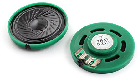 Aexit 2Pcs 0.25W 16 ohm 35mm Round Green Plastic Shell Magnet Electronic Speaker Loudspeaker (3a4a309c96573494cb3d5c50fa34d852)