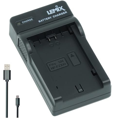 Lemix (FZ100) Ultradünnes USB Ladegerät kompatibel mit die Sony NP-FZ100 Batterie zu der aufgelisteten Sony Alpha Modelle