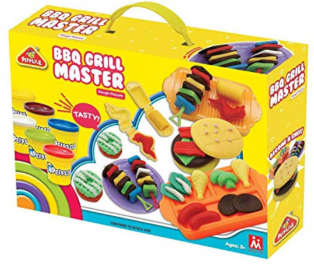 Leo & Emma Play dooh kinderknete ab 2 Jahre ungiftig knete Set Foam Clay Pizza ofen playdoo knete Set ab 3 Jahre knete zubehör playdoo knete
