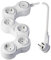 POLY POOL - PP2529 Toma Múltiple SNAKE Articulado - Regleta Multitoma 5 Toma Schuko 16A y Enchufe 16A - Regleta con Interruptor, cable 1.5 m y lengüeta para Extracción Fácil
