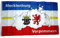 Fahne/Flagge Mecklenburg Vorpommern Karte 90 x 150 cm