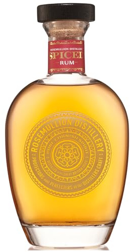Rosemullion Spiced Rum, 70cl | Spiced Rum Category - Award Winner at World Rum |Premium Craft Cornish Rum |Fermented, Distilled Oak Aged & Bottled at Rosemullion Distillery