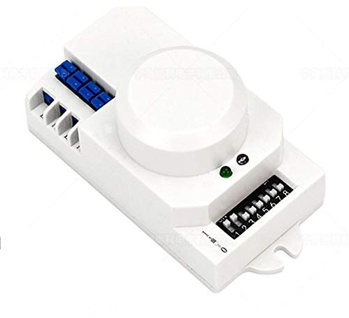 WELSUN 12v 24v 360 degrés 5.8 GHz Capteur de Micro-Ondes Capteur Lumière Induction Capteur De Mouvement À Hyperfréquence Capteur De Mouvement Sortie À Contact Sec