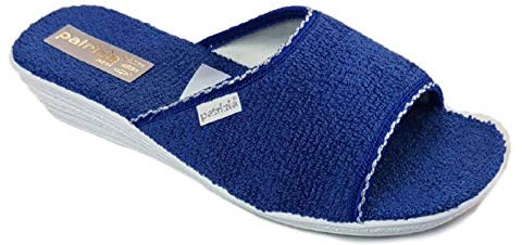 Patrizia Azzi Sandalo donna ciabatta mare piscina spa in spugna 100% art. 184 (39 EU, blu)