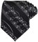 thb Richter Krawatte/Necktie mit Musiknoten Notenschlüssel für Musikveranstaltungen/Chor/Musiker (Krawatte - Schwarz)