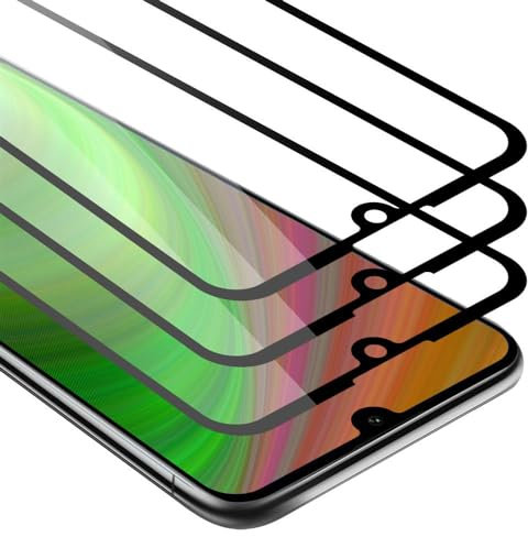 cadorabo 3x Verre Trempé couverture complète compatible avec Huawei Y6 2019 en TRANSPARENT avec NOIR - Pack de 3 Verre de protection d'écran trempé (Tempered) en dureté 9H avec 3D touch