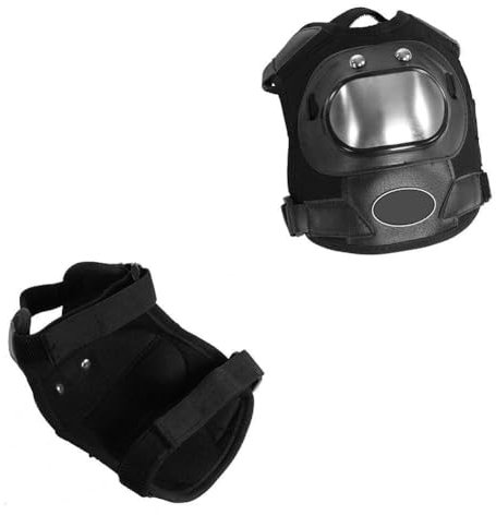 Yctze para rodilleras para trabajo rodilleras para moto Almohadillas protectoras de rodilla, 2 piezas de acero inoxidable negro Motocicleta Motocross ATV Adultos Almohadillas de rodilla Espinilleras