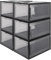Yorbay 6er Set, Schuhbox Schuhregal, stapelbarer Schuhorganizer, plastikbox mit durchsichtiger Tür, Mehrweg Schuhaufbewahrung, 37 x26 x 20 cm, für Schuhe bis Größe 48, Schwarz