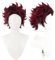 wxypreey Anime Cosplay Perücken Kurze Layered Brown Perücken Synthetische Weihnachten Halloween Perücke + Perückenkappe