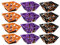 Halloween Paper Food Trays Halloween Snack Candy Holder Food Serving Trays Decorations Party Trick or Treat Supplies for Snack Dessert Popcorn Chocolate 12PCS