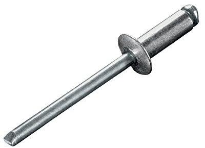 100 Stück Blindnieten Popnieten Alu/Stahl 3,0x6,0 mm Nieten Flachkopf Klemmbereich 1.5-3,5 mm DIN 7337