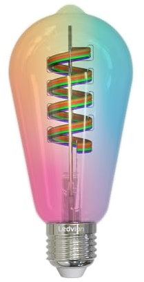 Ledvion - SMART RGB + CCT E27 LED Lampe Dimmbar, 7W, Wi-Fi, Deckenleuchte