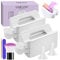 Saviland 7 PCS Dipping Powder Recycling Tray System with Powder Container Nail Dust Brush for Nail Art, Dip Nails Tools