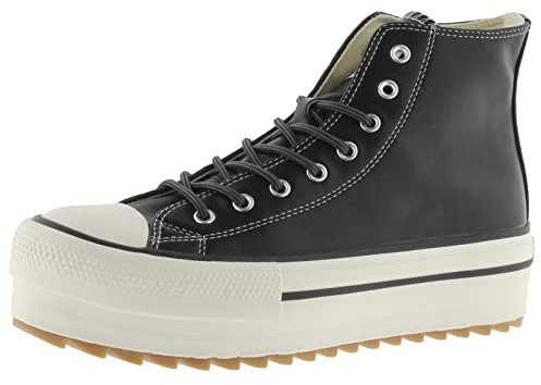 victoria Botín Tribu Efecto Piel & Sello Retro & Suela Doble En Sierra 1061123 para Mujer Negro 41