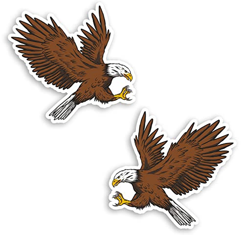 Vinyl-Aufkleber #70630, 10 cm, Vogelbet, USA-Aufkleber, 2 Stück