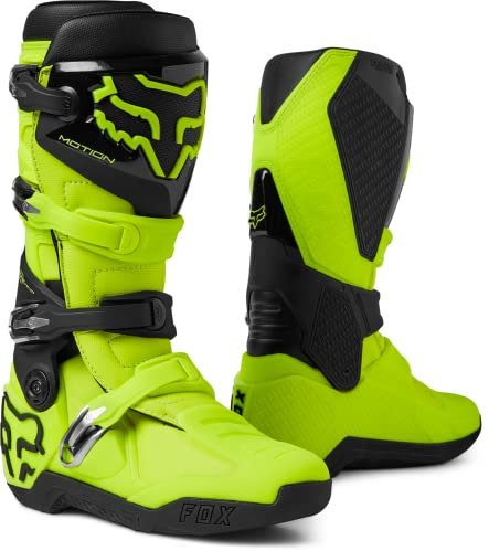 FOX RACING Stivali Motion Unisex,Giallo Fluo,6