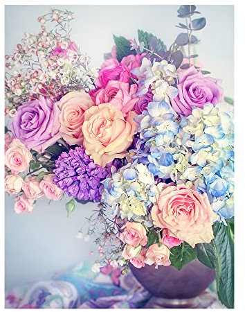 XiangJunly 5D DIY Diamond Art Painting Kits Vollbohrer, Geschenk, weißes Pferd, Strass-Kristall, Diamant, Leinwandgemälde, Bilder, digitale Malerei für Erwachsene und Kinder