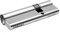 MICEL - 13096 - Cilindro di sicurezza, profilo europeo, con camma lunga, decentrato 40 x 80, con chiavi, finitura in nichel, colore: argento, 120 x 17 x 33 mm