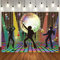 Disco Party Dekoration Backdrop Club Tanz Musical DJ Hintergrund Leuchtende Bühne Neon 70's 80's 90's Geburtstag Kuchen Banner Poster 300x200cm