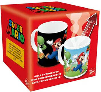 Stor Super Mario Heat Change - Mug tasse à café thermoréactif - Céramique – Mario – Luigi – Toad - Yoshi, 77840022842
