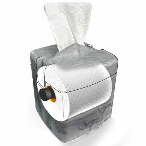 Tissuecaddy Life Hack Toilet Paper Dispenser - Money Saver Alternative to Tissue Box and Tissue Box Holder | Home, Bathroom, and More - Grey Granite