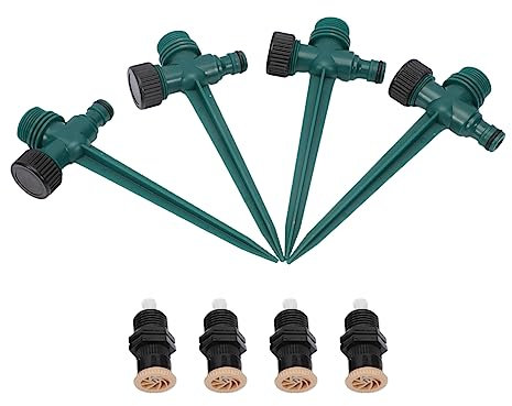 MangWany Rasensprinkler, 360° drehbarer Gartenwassersprinkler, verstellbare Düse, Bewässerungssystem, automatisches Pflanzspray