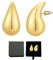 GoldenPlayer 18K Ohrringe Dupes, Ohrringe für Damen, Ohrringe Creolen für Damen, Hypoallergene 585 Vergoldete Ohrringe mit Ohrringbox (Gold Waterdrop)