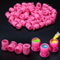 YLRONGTIAN Tattoo Tintenbecher-15mm Tattoo Tinte Tassen mit Stabiler Basis und 200 Stück Permanent Make-up Pigment Halter Container Cap Tattoo Zubehör,Rosa