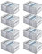 YKUKIZEE 8 Pcs T Shirt Storage Organiser Drawer with Dividers, 7 Grid Wardrobe Trouser Storaged Organiser, Foldable Mesh Jeans Storage Organisering for Leggings 36 x 25 x 20 cm