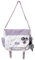Inshere Aesthetic Crossbody Bag with Cute Pins and Ornament, Nylon Y2K Messenger Bag With Graffiti Pattern for Women Men Purple