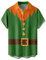 NQyIOS St Patrick’s Day T-Shirts Summer Mens Fancy Print Hawaiian Shirt Short Sleeve Shirts Summer Striped Casual Shirt Button Down Regular Fit Tops Shamrock Lucky Cuban Shirt