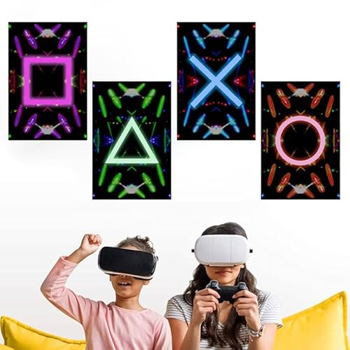3D Wandaufkleber Gamer 4 Pcs Gaming Wandbild für Schlafzimmer 30 * 45cm Gamer Deko Wanddeko Gaming Wandbilder Jugendzimmer Junge Wasserfeste Tapete, Die zur Raumdekoration Verwendet Werden Kann