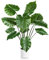 Leflos 90cm Planta Artificial Monstera Deliciosa para Interior, Alocasia Planta en Maceta Artificial, Pequeño árbol Tropical Artificial en Maceta Blanca