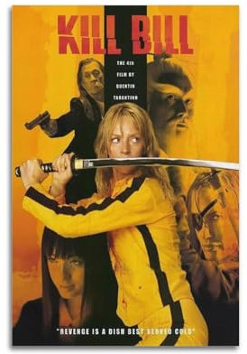 KPNEUDCZZ Filmposter Kill Bill Uma Thurman, dekoratives Gemälde, Leinwand, Wandposter und Kunstdruck, moderne Familienschlafzimmer-Dekoration, Poster, 20 x 30 cm