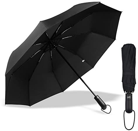 Gifmore Paraguas Plegable, Pequeño Paraguas de Viaje Automático y Portátil para Hombre y Mujer