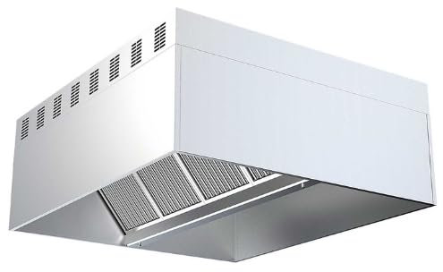 Campana Recta Extractora Industrial Para Cocinas De Acero Inoxidable Aisi 304 1000X750X500Mm