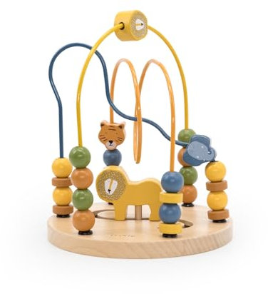 Trixie Wooden Animal Beads Maze | Educational Toy for Babies & Toddlers | Safe & Durable | Fine Motor Skills Development | FSC-Certified Wood